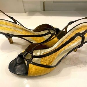 Bandolino kitten heel open toed pumps